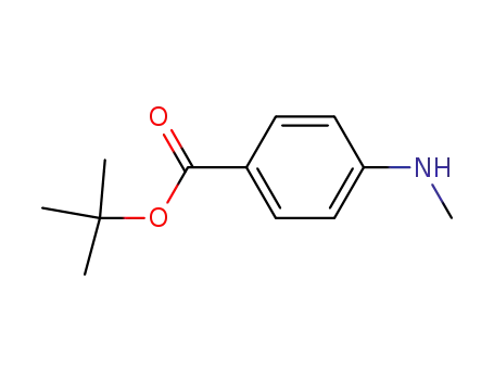 Molecular Structure of 121506-09-0 (Benzoic acid, 4-(methylamino)-, 1,1-dimethylethyl ester)
