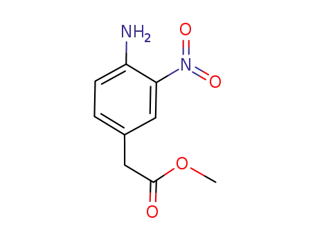 Molecular Structure of 28694-94-2 (Methyl 2-(4-aMino-3-nitrophenyl)acetate)