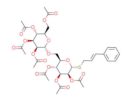 cinnamyl 2,3,4-tri-O-acetyl-6-O-(tetra-O-acetyl-α-D-mannopyranosyl)-1-thio-α-D-mannopyranoside