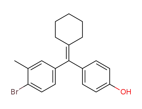 Molecular Structure of 843661-63-2 (Phenol, 4-[(4-bromo-3-methylphenyl)cyclohexylidenemethyl]-)