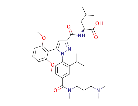N-{[5-(2,6-dimethoxyphenyl)-1-(4-{[[3-(dimethylamino)propyl](methyl)amino]carbonyl}-2-isopropylphenyl)-1H-pyrazol-3-yl]carbonyl}-L-leucine