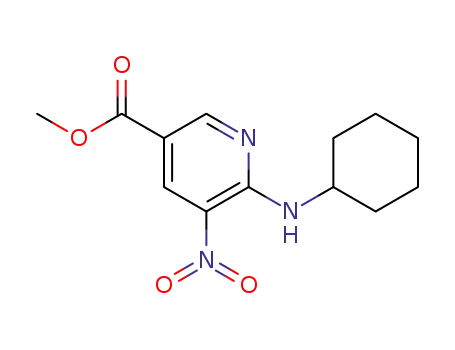 Molecular Structure of 503859-33-4 (Methyl 6-(cyclohexylaMino)-5-nitronicotinate)