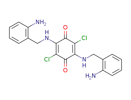 Molecular Structure of 1466536-96-8 (2,5-bis((2-aminobenzyl)amino)-3,6-dichlorocyclohexa-2,5-diene-1,4-dione)