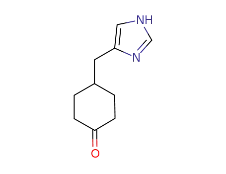 Molecular Structure of 317338-52-6 (Cyclohexanone,  4-(1H-imidazol-5-ylmethyl)-)
