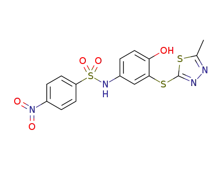 N-(4-hydroxy-3-((5-methyl-1,3,4-thiadiazol-2-yl)thio)phenyl)-4-nitrobenzenesulfonamide