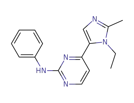 2-Pyrimidinamine, 4-(1-ethyl-2-methyl-1H-imidazol-5-yl)-N-phenyl-