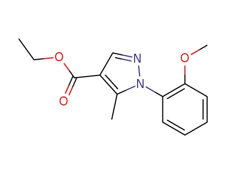 Molecular Structure of 241798-35-6 (ETHYL 1-(2-METHOXYPHENYL)-5-METHYL-1H-PYRAZOLE-4-CARBOXYLATE)