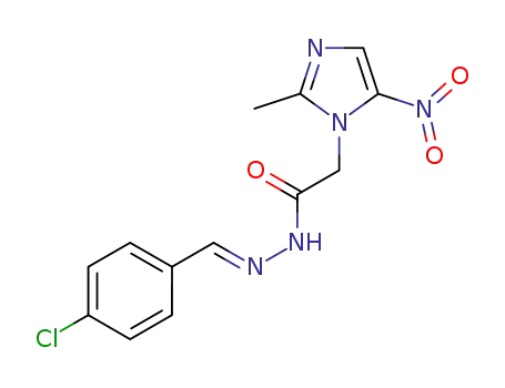 N'-[(1E)-(4-chlorophenyl)methylene]-2-(2-methyl-5-nitro-1H-imidazol-1-yl)acetohydrazide