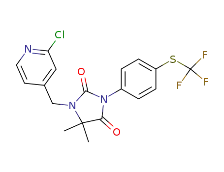 1-[(2-chloropyridin-4-yl)methyl]-5,5-dimethyl-3-{4-[(trifluoromethyl)thio]phenyl}imidazolidine-2,4-dione