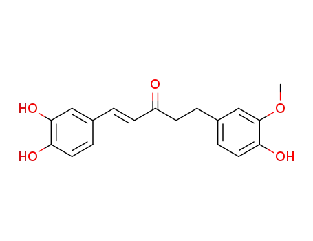 Molecular Structure of 1443545-73-0 ((E)-1-(3,4-dihydroxyphenyl)-5-(4-hydroxy-3-methoxyphenyl)-pent-1-en-3-one)