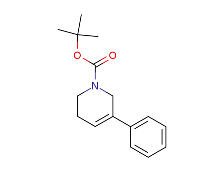 Molecular Structure of 1056971-31-3 (tert-butyl 5,6-dihydro-3-phenylpyridine-1(2H)-carboxylate)