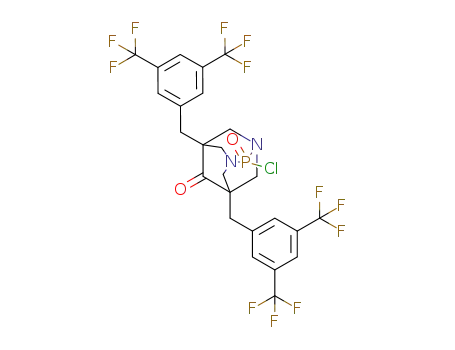 5,7-bis[(3,5-bis(trifluoromethyl)phenyl)methyl]-2-chloro-1,3-diaza-2-phospha-tricyclo[3.3.1.1<sup>3,7</sup>]decane-6-one2-oxide