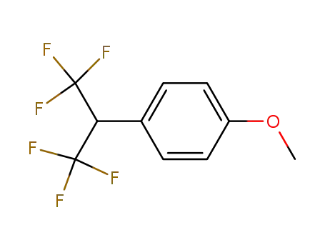 Molecular Structure of 35462-73-8 (Benzene, 1-methoxy-4-[2,2,2-trifluoro-1-(trifluoromethyl)ethyl]-)