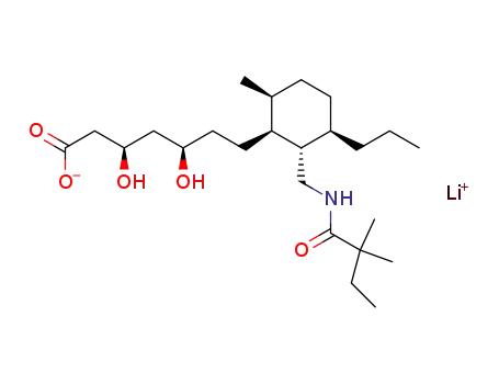 [1S-[1α(βS*,δS*),2β,3α,6α]]-2-[[(2,2-Dimethyl-1-oxobutyl)amino]methyl]-β,δ-dihydroxy-6-methyl-3-propylcyclohexaneheptanoic acid, monolithium salt