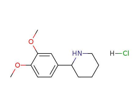 Piperidine, 2-(3,4-dimethoxyphenyl)-, hydrochloride