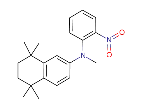 Molecular Structure of 188844-73-7 (2-Naphthalenamine,
5,6,7,8-tetrahydro-N,5,5,8,8-pentamethyl-N-(2-nitrophenyl)-)