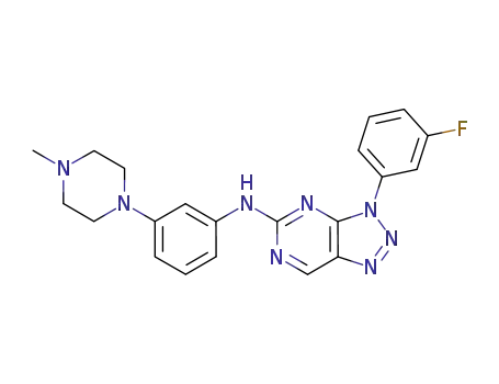 3H-1,2,3-Triazolo[4,5-d]pyrimidin-5-amine,
3-(3-fluorophenyl)-N-[3-(4-methyl-1-piperazinyl)phenyl]-