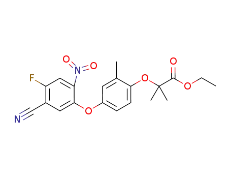 2-[4-(5-cyano-4-fluoro-2-nitrophenoxy)-2-methylphenoxy]-2-methylpropionic acid ethyl ester