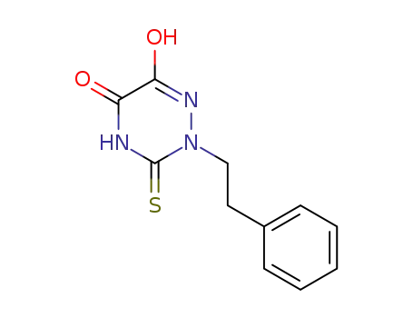 Molecular Structure of 1562528-36-2 (6-hydroxy-2-phenethyl-3-thioxo-3,4-dihydro-1,2,4-triazin-5(2H)-one)