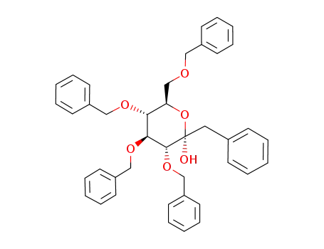 Molecular Structure of 389121-73-7 (1-C-benzyl-2,3,4,6-tetra-O-benzyl-α-D-glucopyranose)