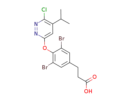3-[3,5-dibromo-4-(6-chloro-5-isopropyl-pyridazin-3-yloxy)-phenyl]-propionic acid