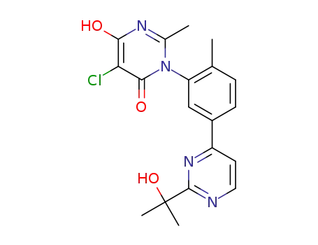 5-chloro-6-hydroxy-3-{5-[2-(1-hydroxy-1-methyl-ethyl)-pyrimidin-4-yl]-2-methyl-phenyl}-2-methyl-3H-pyrimidin-4-one