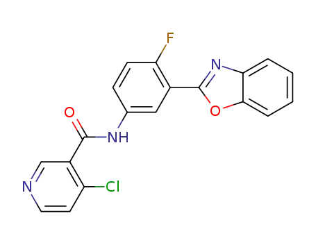 N-(3-(benzo[d]oxazol-2-yl)-4-fluorophenyl)-4-chloronicotinamide
