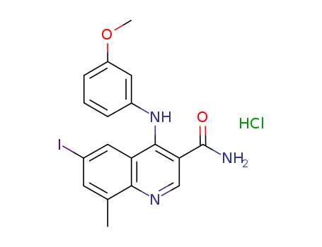 6-iodo-4-(3-MethoxyphenylaMino)-8-Methylquinoline-3-carboxaMide