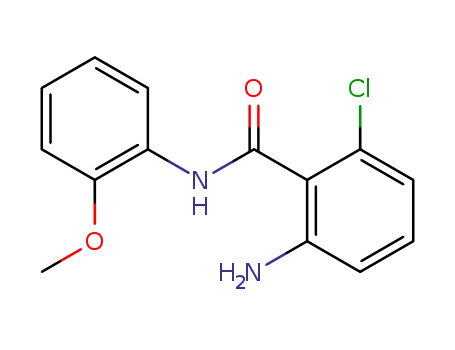 Molecular Structure of 371243-74-2 (2-Amino-6-chloro-N-(2-methoxyphenyl)benzamide)