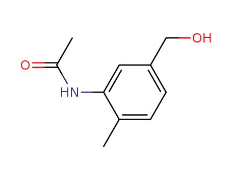 Molecular Structure of 127506-02-9 (N-(5-(HYDROXYMETHYL)-2-METHYLPHENYL)ACETAMIDE)
