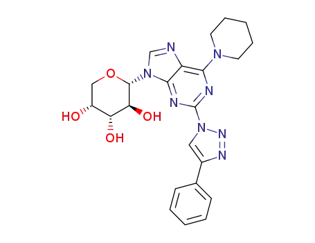 9-(α-D-arabinopyranosyl)-2-(4-phenyl-1H-1,2,3-triazol-1-yl)-6-(piperidin-1-yl)-9H-purine