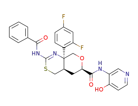 (4aR,6R,8aS)-2-(benzoylamino)-8a-(2,4-difluorophenyl)-N-(4-hydroxypyridin-3-yl)-4,4a,5,6,8,8a-hexahydropyrano[3,4-d][1,3]thiazine-6-carboxamide