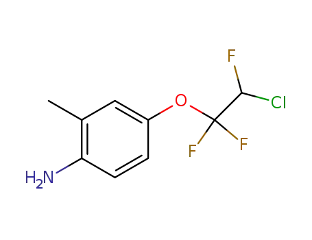 Molecular Structure of 39211-42-2 (2-methyl-4-(α,α,β-trifluoro-β-chloroethoxy)aniline)