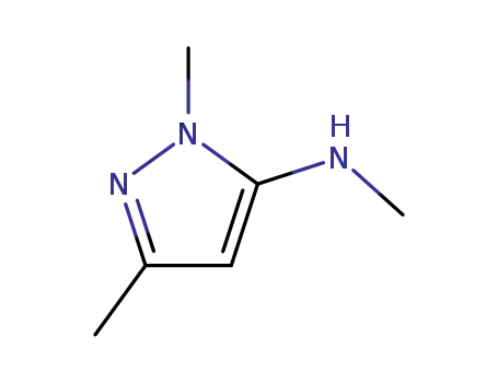 Molecular Structure of 103068-68-4 (N,1,3-TRIMETHYL-1H-PYRAZOL-5-AMINE)
