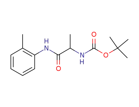 Molecular Structure of 330548-40-8 (Carbamic acid, [1-methyl-2-[(2-methylphenyl)amino]-2-oxoethyl]-,
1,1-dimethylethyl ester)