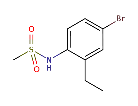 Molecular Structure of 749928-94-7 (Methanesulfonamide, N-(4-bromo-2-ethylphenyl)-)