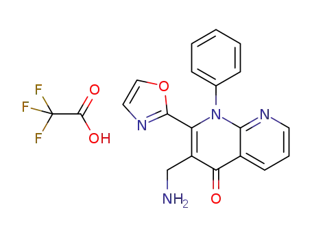 3-aminomethyl-2-oxazol-2-yl-1-phenyl-1H-[1,8]naphthyridin-4-one trifluoroacetate
