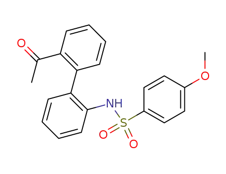 Molecular Structure of 874388-46-2 (Benzenesulfonamide, N-(2'-acetyl[1,1'-biphenyl]-2-yl)-4-methoxy-)