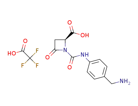 (S)-(2-carboxy-4-oxoazetidine-1-carboxamido)phenylmethanaminium 2,2,2-trifluoroacetate