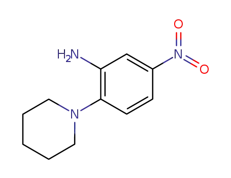 Molecular Structure of 5367-58-8 (5-NITRO-2-PIPERIDIN-1-YL-PHENYLAMINE)