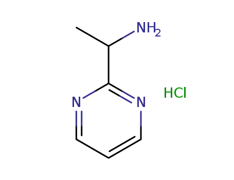 Molecular Structure of 1616809-52-9 (1-pyrimidin-2-ylethylamine hydrochloride)