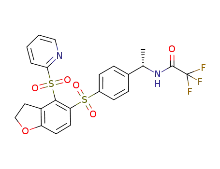 C<sub>23</sub>H<sub>19</sub>F<sub>3</sub>N<sub>2</sub>O<sub>6</sub>S<sub>2</sub>