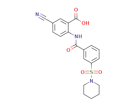 Benzoic acid, 5-cyano-2-[[3-(1-piperidinylsulfonyl)benzoyl]amino]-