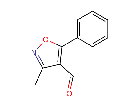 Molecular Structure of 89479-66-3 (3-METHYL-5-PHENYL-4-ISOXAZOLECARBALDEHYDE)