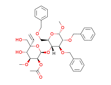 methyl 2,3,6-tri-O-Benzyl-4-O-(2-O-acetyl-3-O-methyl-5-C-vinyl-β-D-mannopyranosyl)-α-D-glucopyranoside