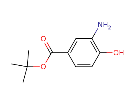 Molecular Structure of 273939-23-4 (Benzoic acid, 3-amino-4-hydroxy-, 1,1-dimethylethyl ester (9CI))
