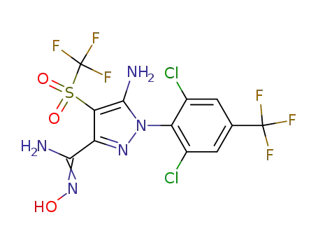 1H-Pyrazole-3-carboximidamide,
5-amino-1-[2,6-dichloro-4-(trifluoromethyl)phenyl]-N-hydroxy-4-[(trifluoro
methyl)sulfonyl]-