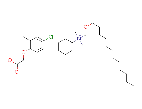 Molecular Structure of 1616668-08-6 (cyclohexyldodecyloxymethyldimethylammonium 4-chloro-2-methylphenoxyacetate)