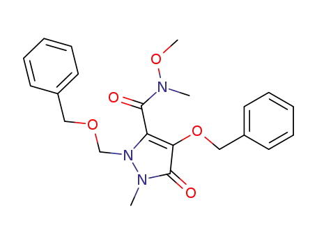 4-benzyloxy-2-benzyloxymethyl-1-methyl-5-oxo-2,5-dihydro-1H-pyrazole-3-carboxylic acid methoxy-methyl-amide