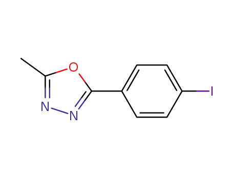 Molecular Structure of 303065-86-3 (2-(4-iodo-phenyl)-5-methyl-[1,3,4]oxadiazole)